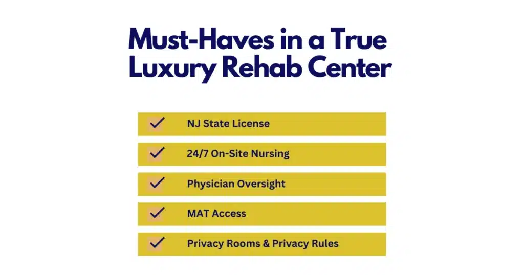 Luxury rehab center must-have checklist