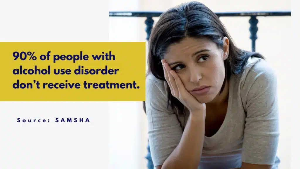 High percentage of untreated alcohol disorder.