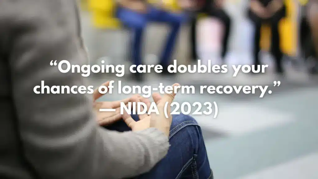 Diverse group in therapy circle representing relapse prevention and community support after drug rehab in New Jersey.