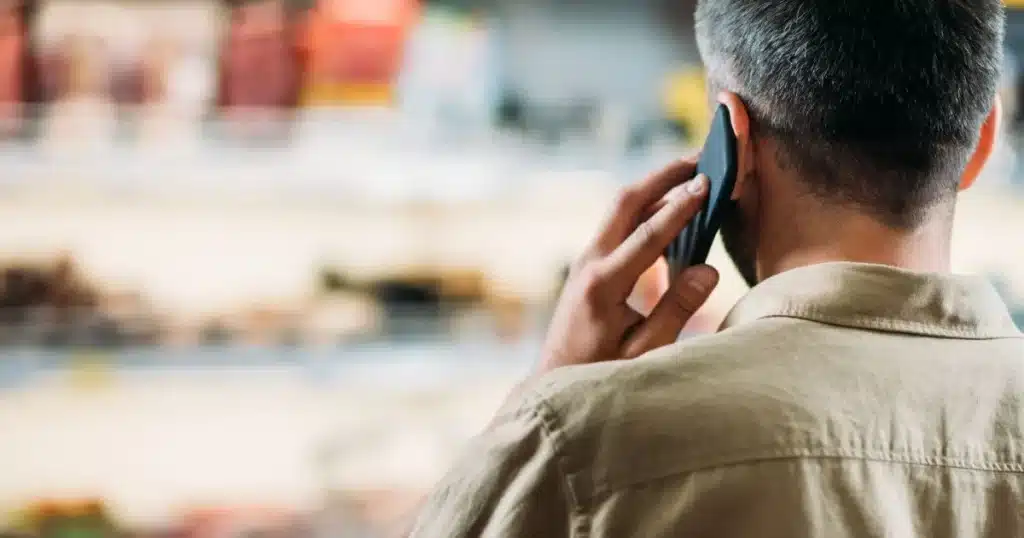 Man talking on phone