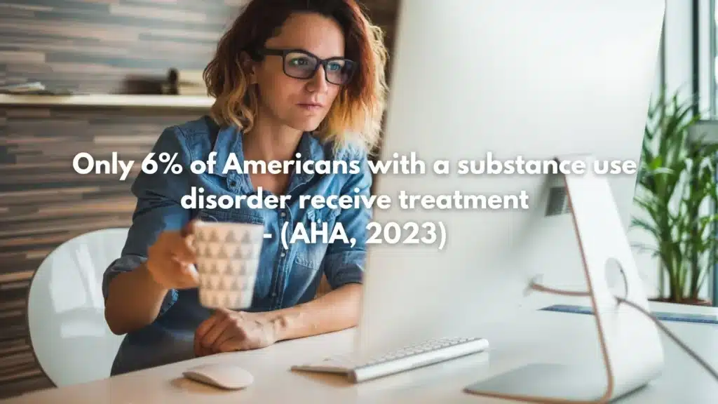 Person reviewing paperwork at home symbolizing the low treatment access for substance use disorders.