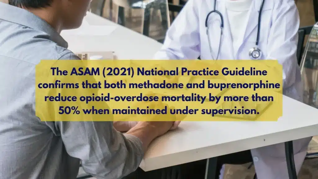Physician discussing buprenorphine and methadone treatment options for fentanyl detox with a patient in New Jersey.