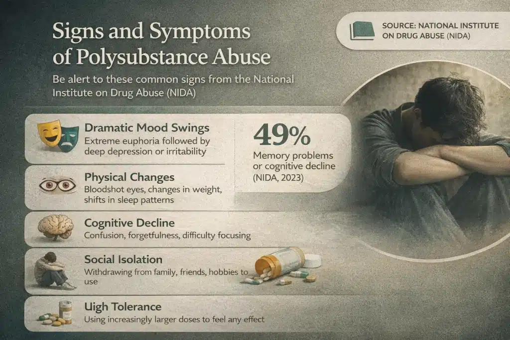Chart showing polysubstance overdose deaths in New Jersey (2020–2023)