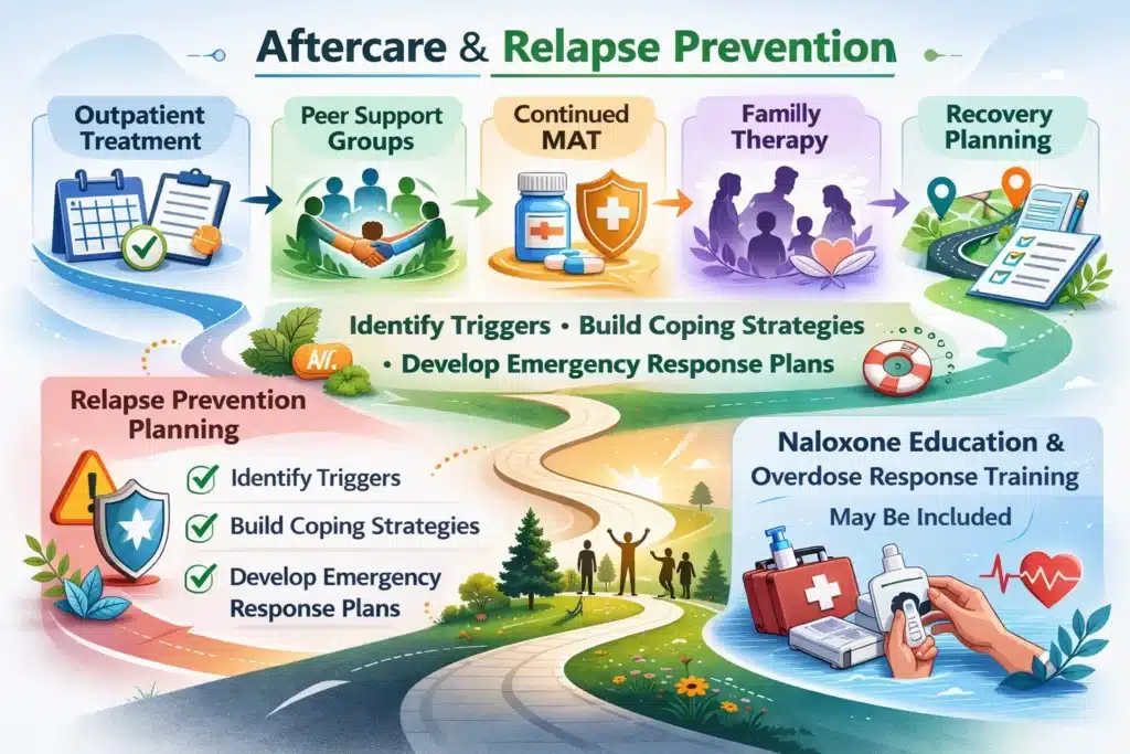 aftercare relapse prevention infographic services